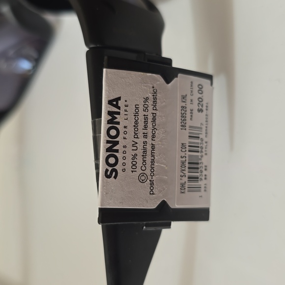 SONOMA BRAND MEN'S 100% UV PROTECTION BLACK SUNGLASSES - Picture 5 of 13